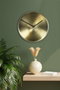 Wallity Reloj de Pared 30Sivmetsaat Decorativo Metal Aluminio Caqui 30x30 cm Silencioso
